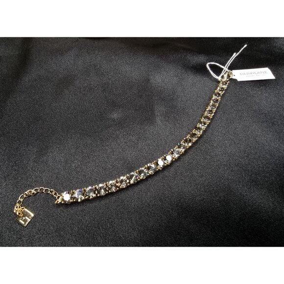 Park Lane Limited Edition Gold-Tone Bracelet With Smoky Rhinestones Adjustable C - Picture 6 of 9